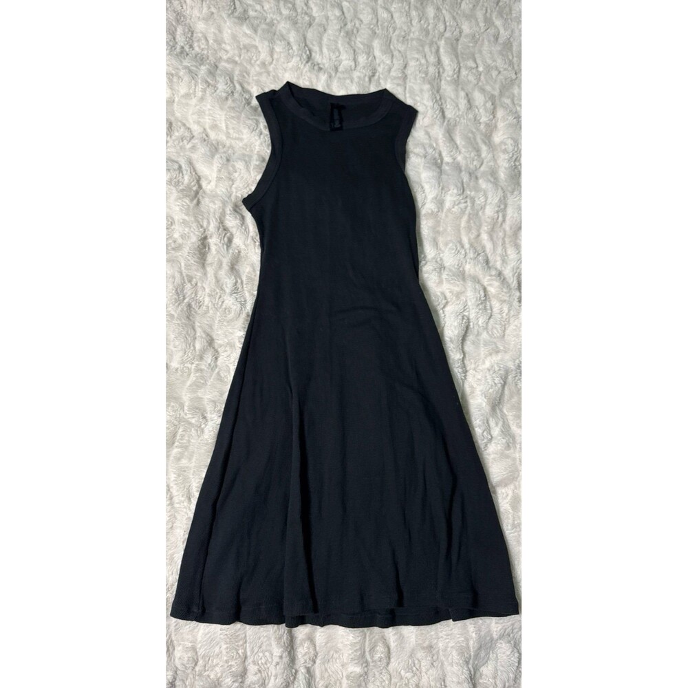 Skims Cotton Rib Tank Dress Onyx S